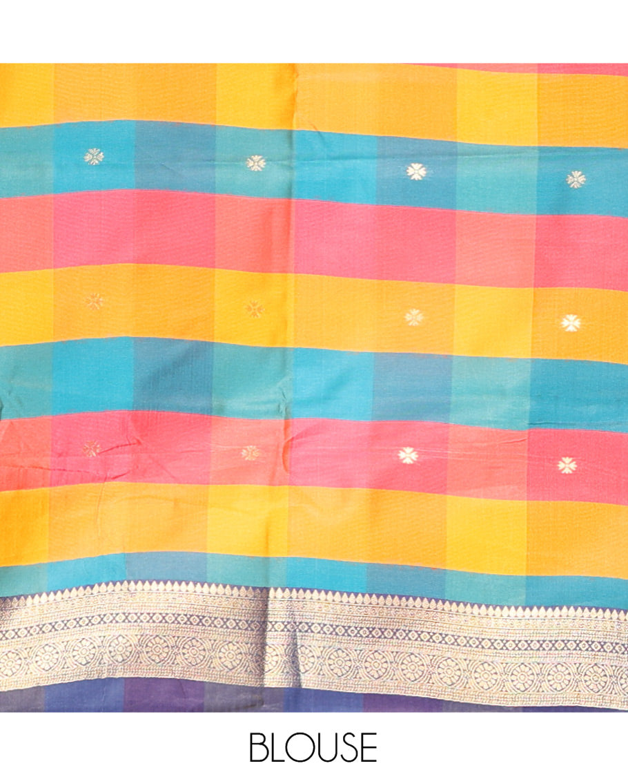 Navy Blue Semi Soft Silk