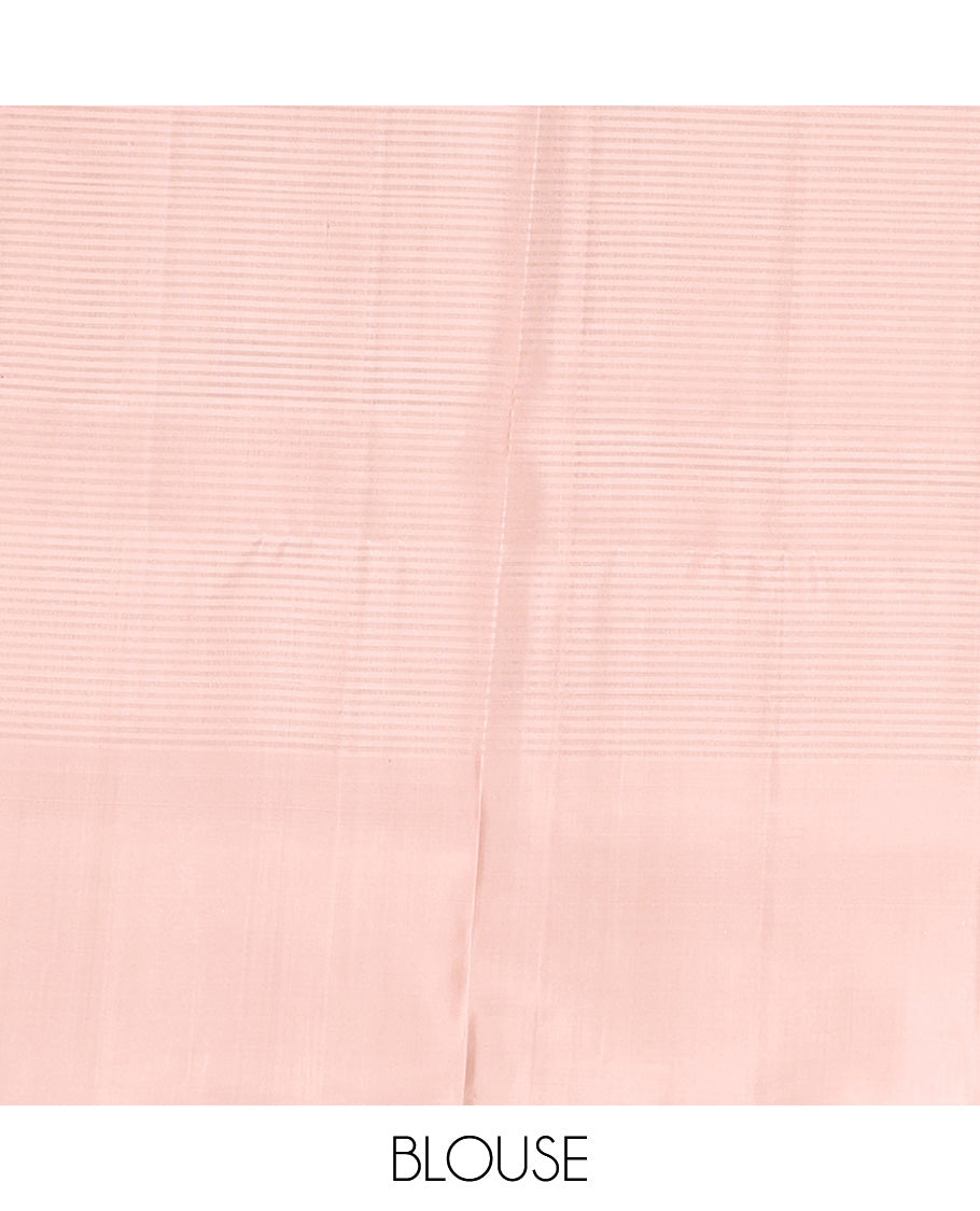 Beige Mayuri Soft Silk Saree, Subtly Sparkled With Stripes On Its Body, Sparsely Woven Border, Intricate Pallu and Paired with a Matching Blouse