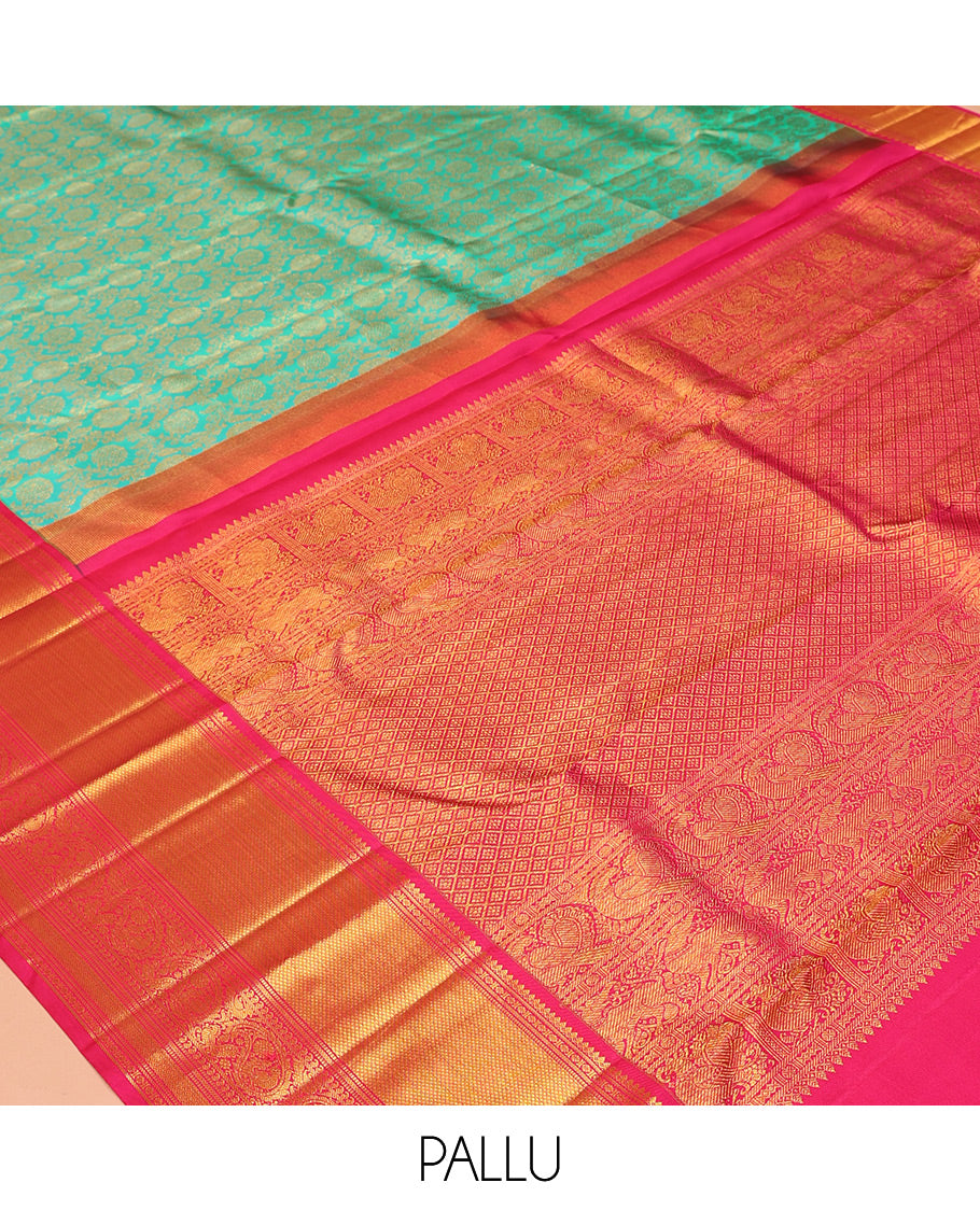 Turquoise Kanchi Silk