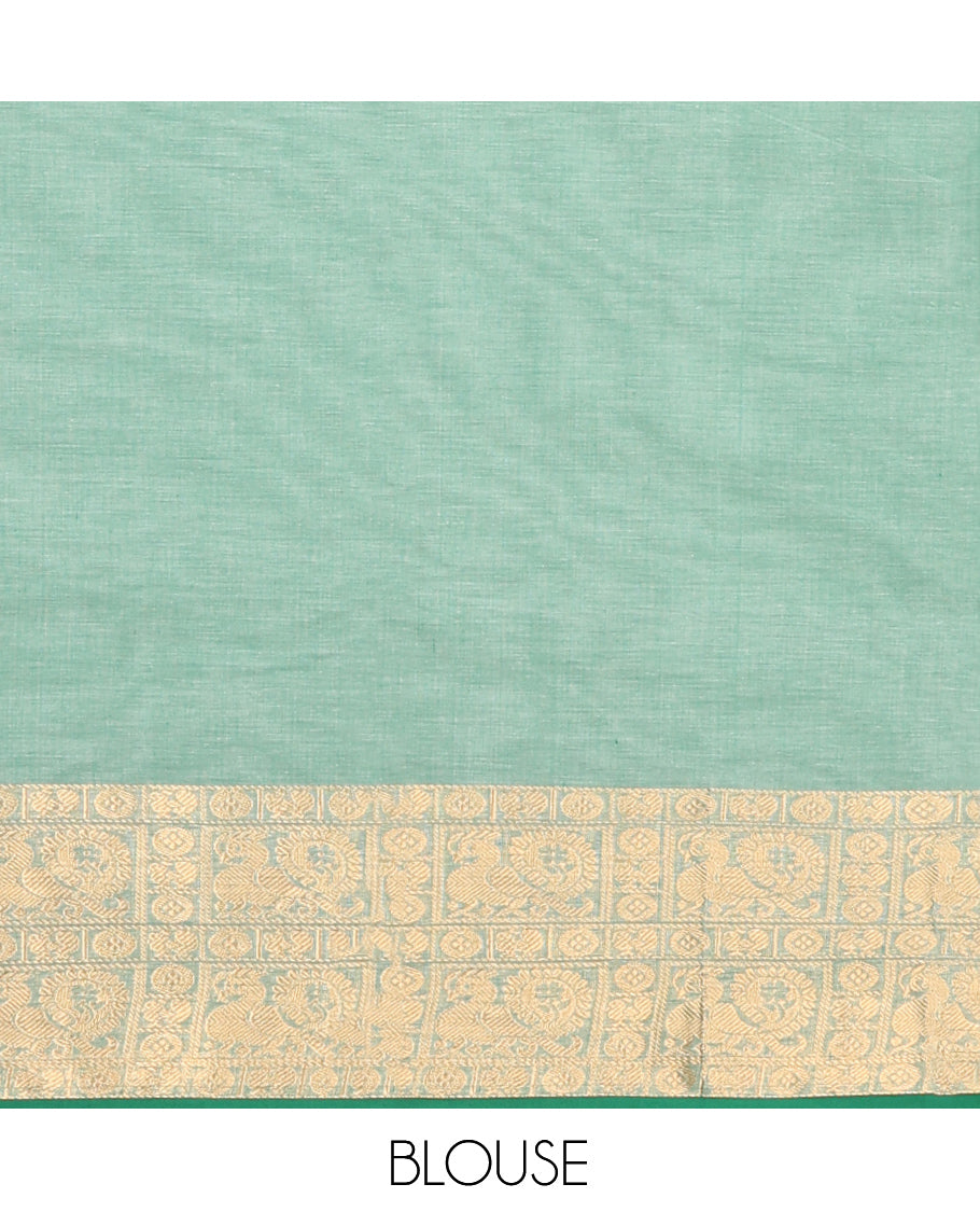 Green Plain Chettinad Cotton Saree