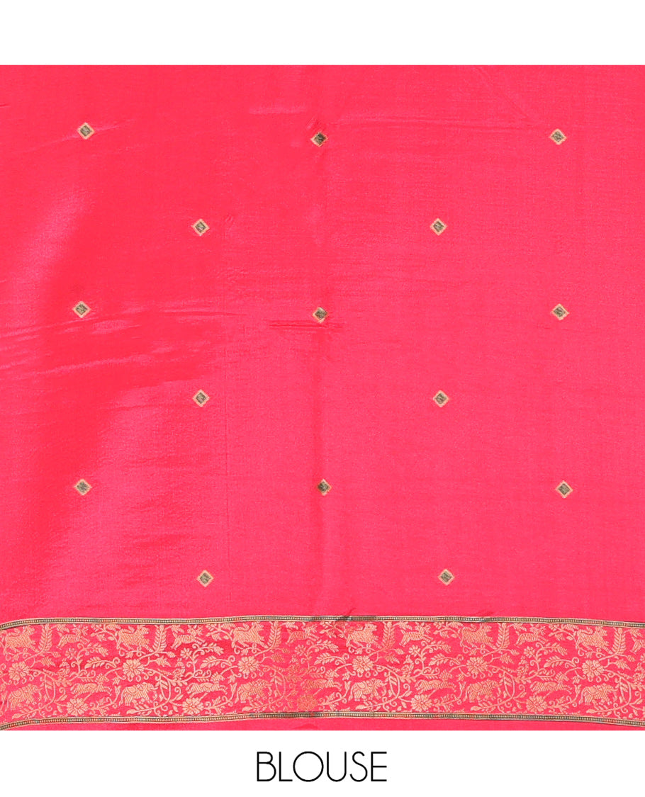 Lavender Micro Checks Fancy Mysore Silk Saree
