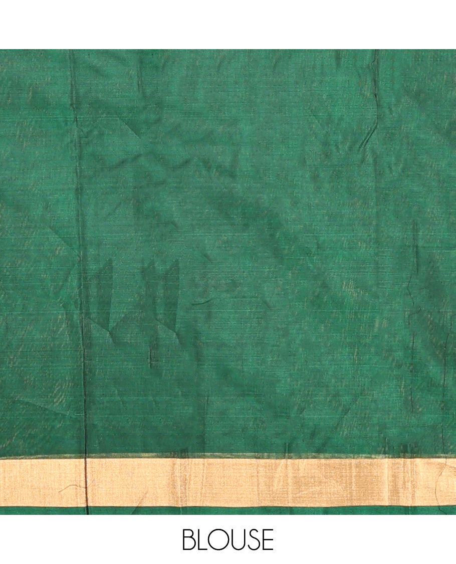 Pink Plain Silk Cotton Saree