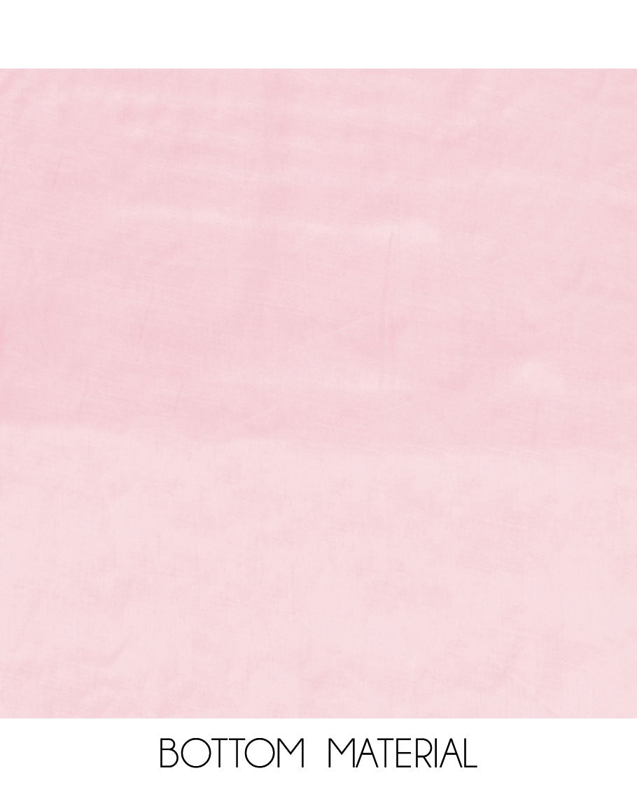Pink Organza Material Chudidar Set