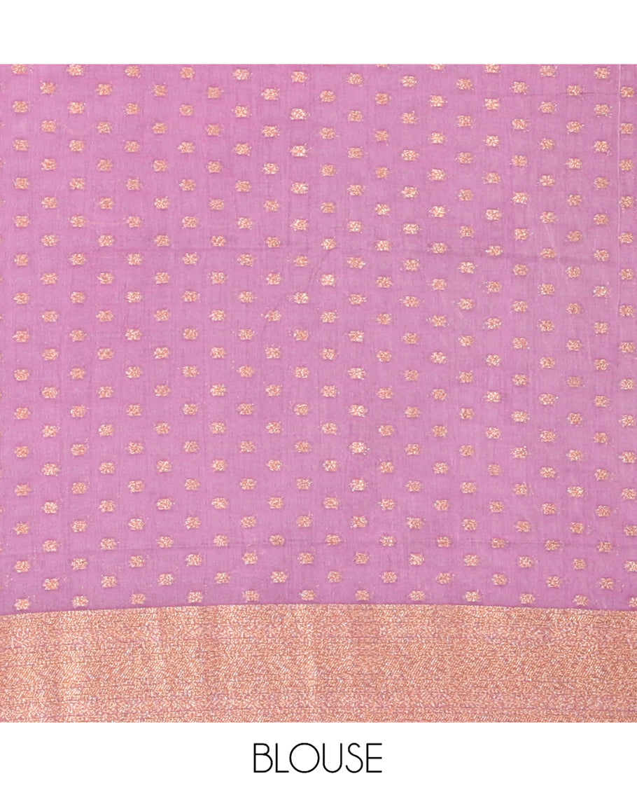Light Purple Fancy Crepe Saree