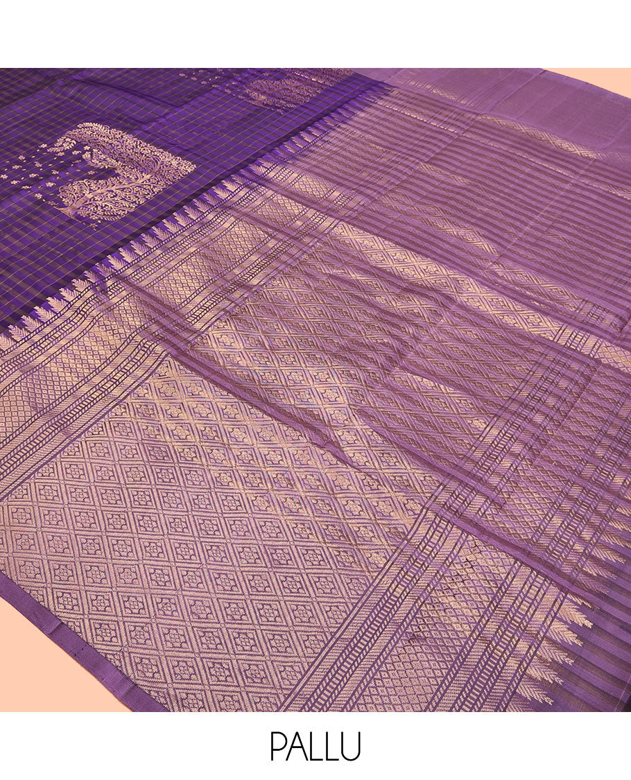 Violet Mayuri Lite Silk Mix Saree