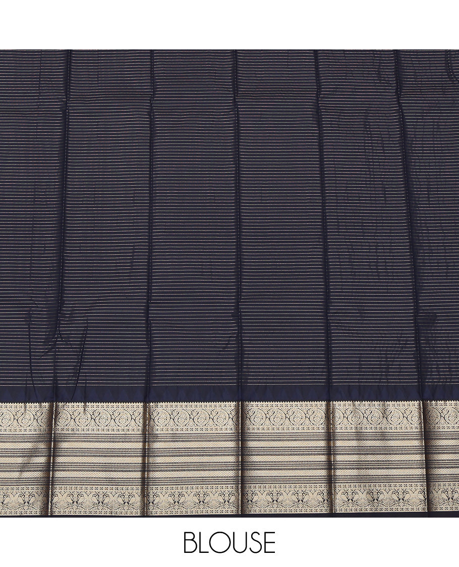 Baby Pink Stripes Budget Silk Saree