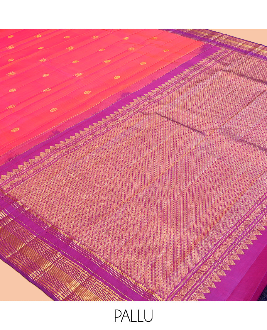 Pink Kanchipuram Silk Saree