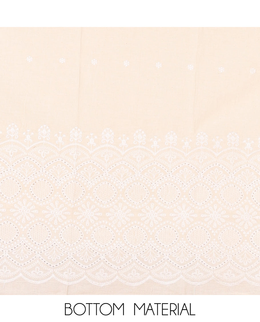 Mehendi Cotton Material Chudidar, Floral Printed Hakoba Top, a Contrast Bottom, Print-Hakoba Dupatta