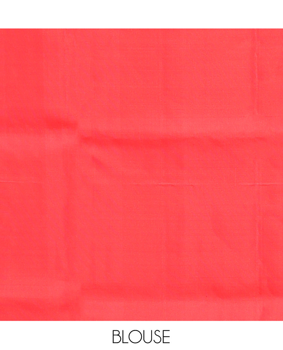 Pink Mayuri Lite Silk Mix Saree, Delicately Woven Zari Buttas, a Piping Border, Grand Pallu, and a Matching Blouse