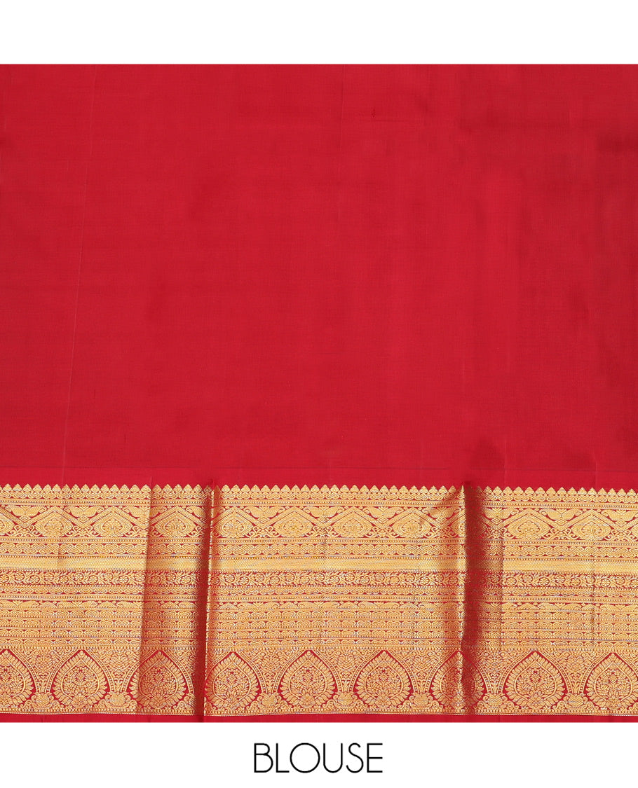 Blue Pure Silk Half-Saree