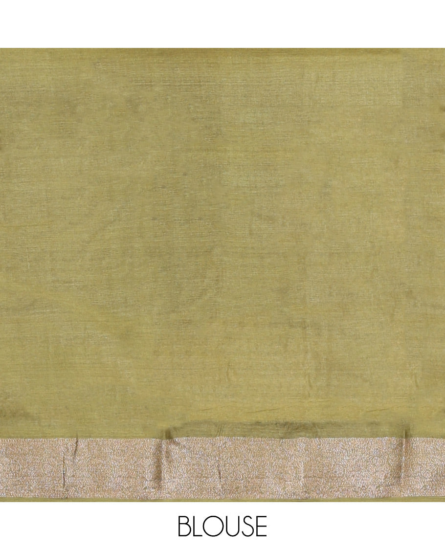 Green Tussar Silk Saree