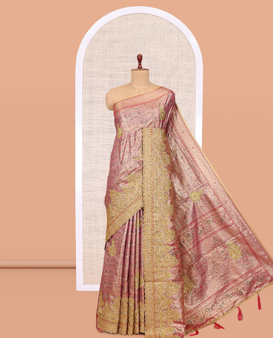 Pink Mysore Silk Saree