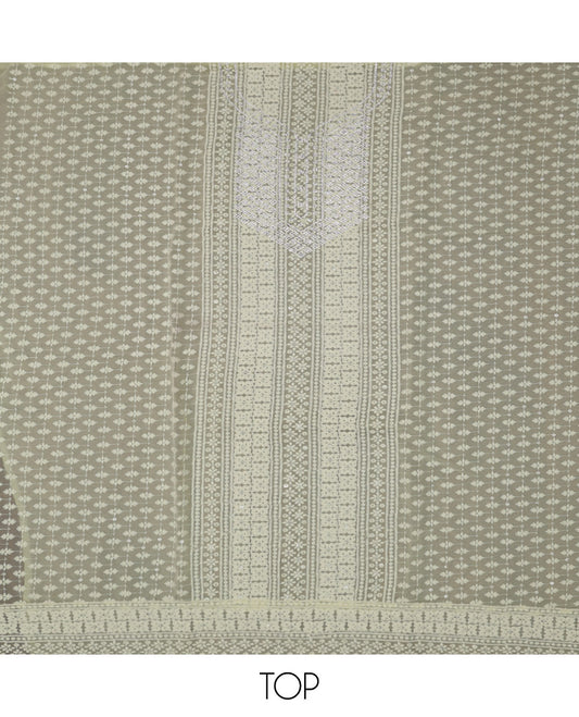 Light Yellow Material Chudidar Set, Prettified with Chikankari-Style Embroidery and Neck Stone Work on Georgette Top, a Plain Santoon Bottom, and Paired with a Floral Vine Embroidery Georgette Dupatta