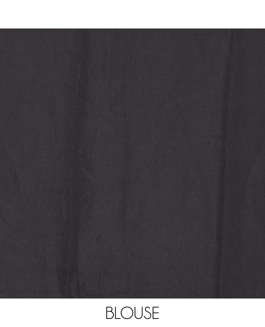 Borderless Pink and Violet Satin Crepe Saree Adorned with Ombre-Style Tri-Colors and Paired with a Matching Blouse