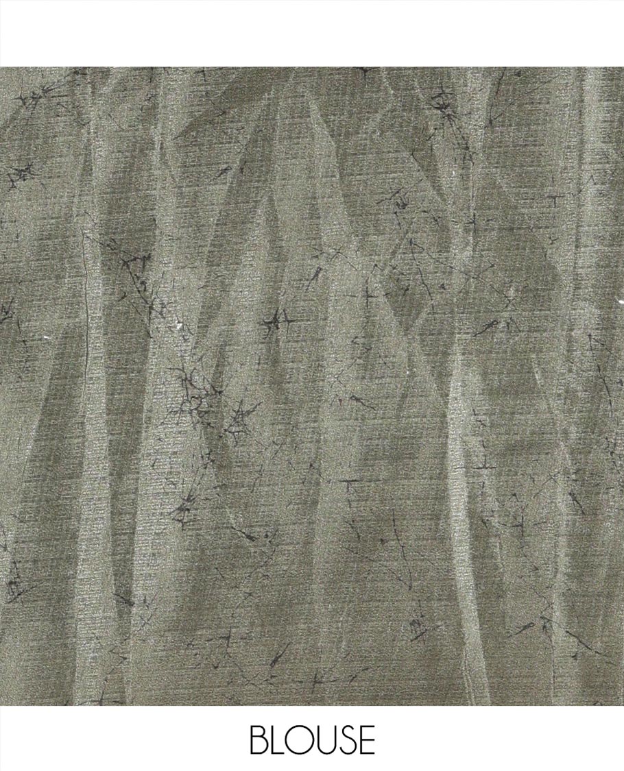Cream and Green Art Khadi Cotton Saree, Adorned With Half-and-Half-style Floral Print On Its Body, Highlighted by Contrast Piping Border, Self-Pallu and Paired with a Contrast Blouse