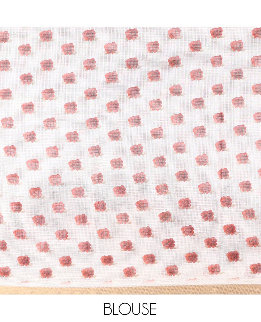 Cream Kota Chex Saree