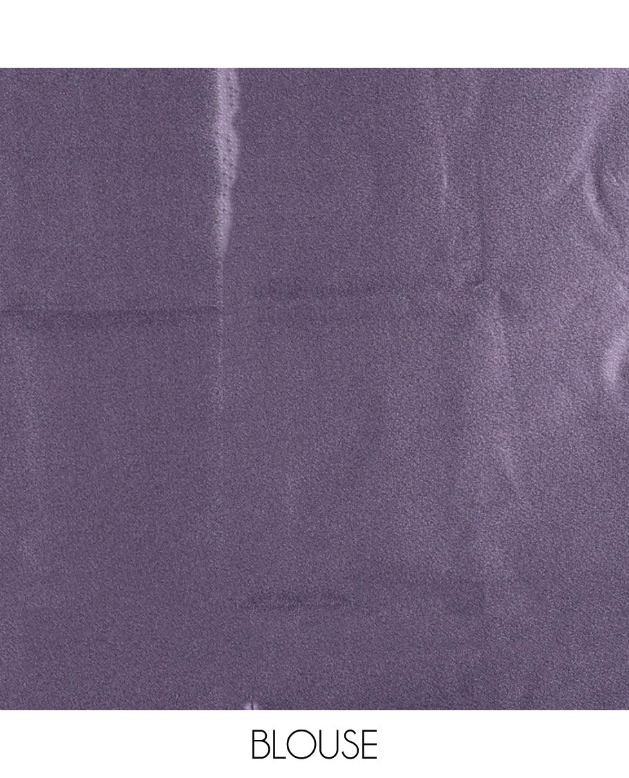 Pink ombre full-plain satin crepe saree, copper zari border, and plain blouse