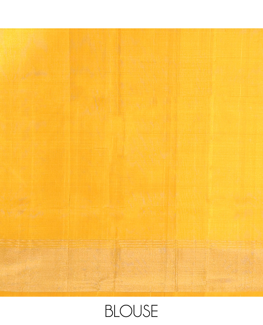 Lavender floral buttas uppada silk saree with contrast zari border & floral zari design pallu