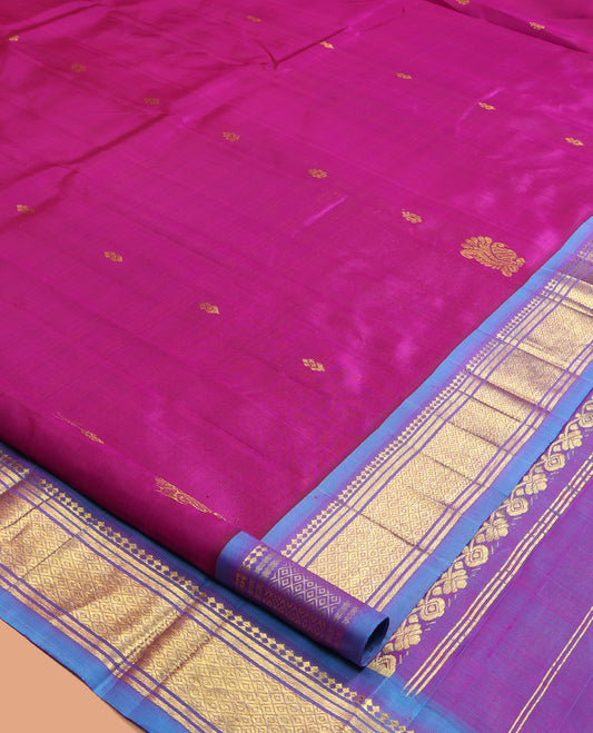 Purple Kanchipuram Silk Saree