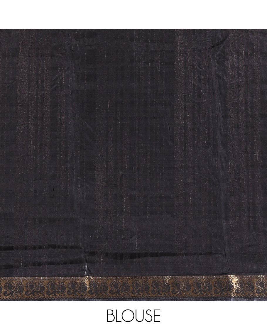 Grey pochampally ikkat parrot motifs printed dola silk saree, contrast border of kalamkari printed with zari work, kalamkari peacock printed pallu, and contrast zari design blouse