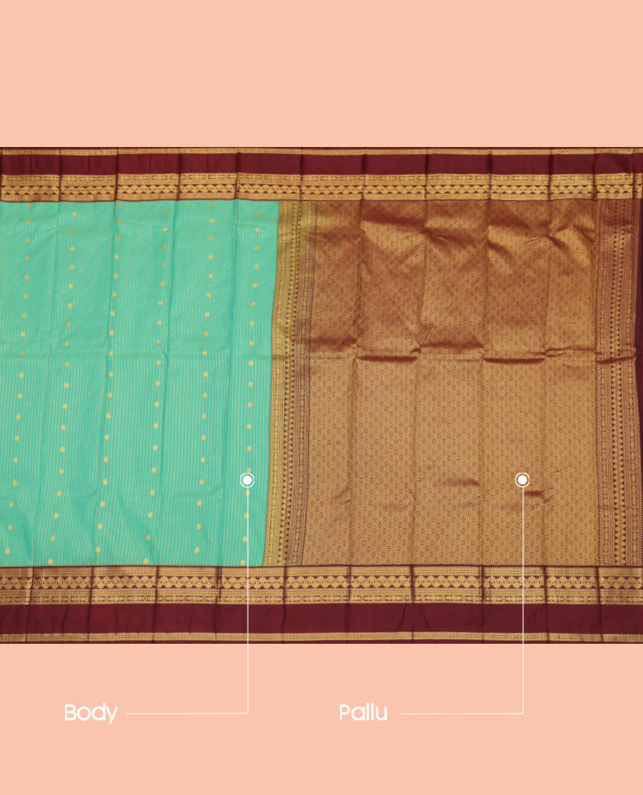 Green Rettai Pattu Border Traditional Budget Silk Saree