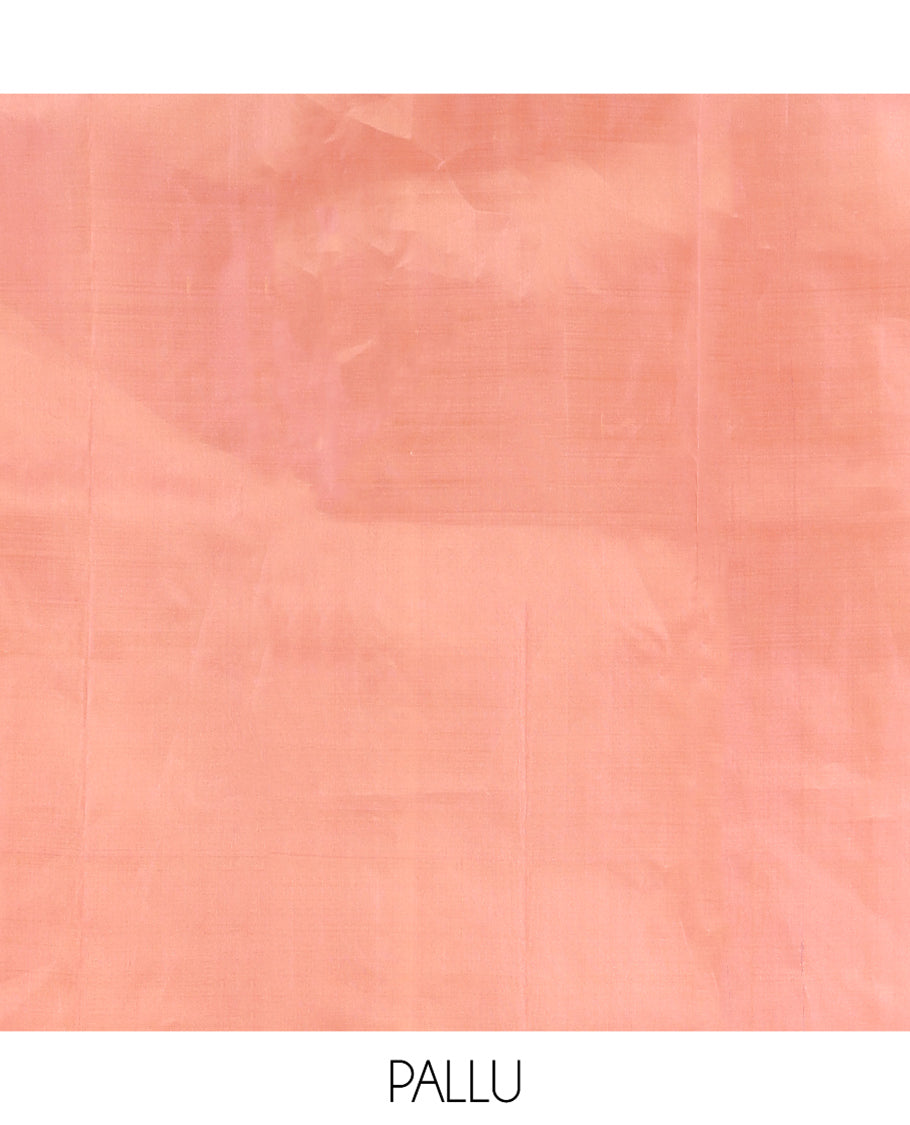 Pale Orange Kanchipuram Silk Saree