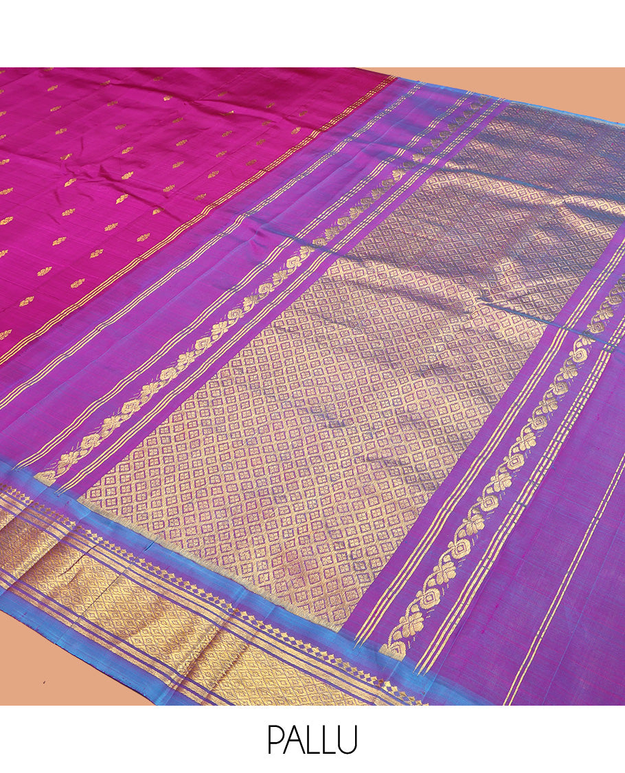 Purple Kanchipuram Silk Saree