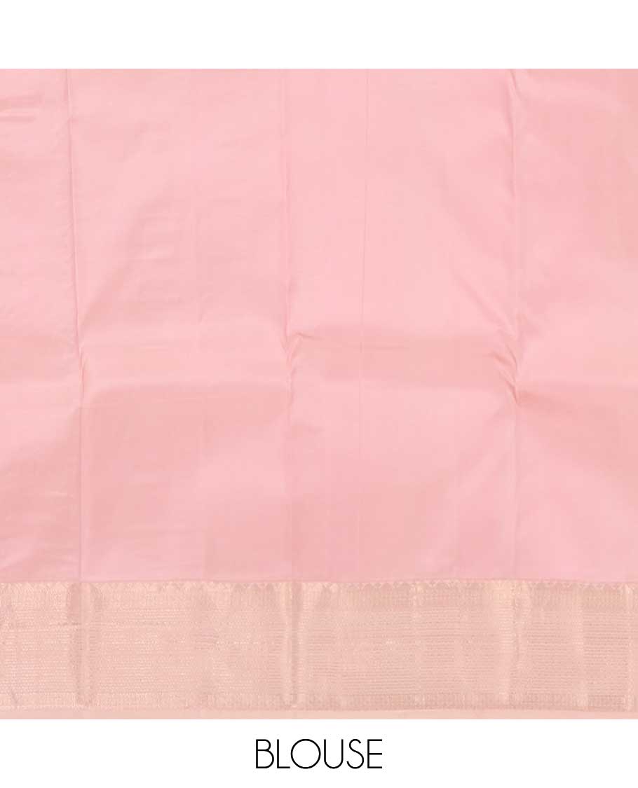 Mango yellow meena buttas silk saree, contrast traditional zari border and pallu of zari rich jaal designs