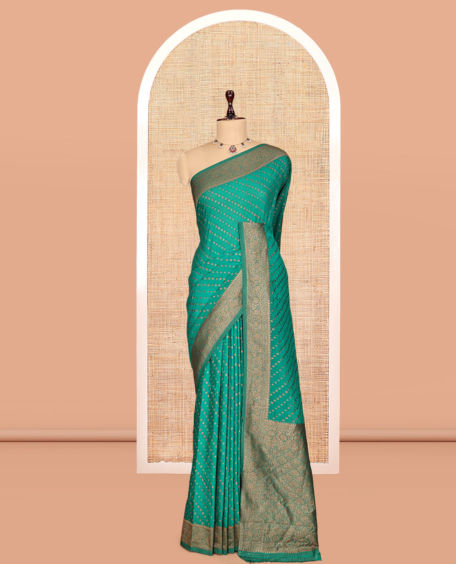 Green Fancy Crepe Saree