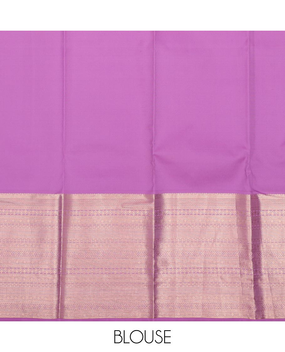Pink jacquard pure-mix halfsaree,contrast zari design dhavani & border of muthu,kuyil kann,neli kathir,kamalam leaf,diamond