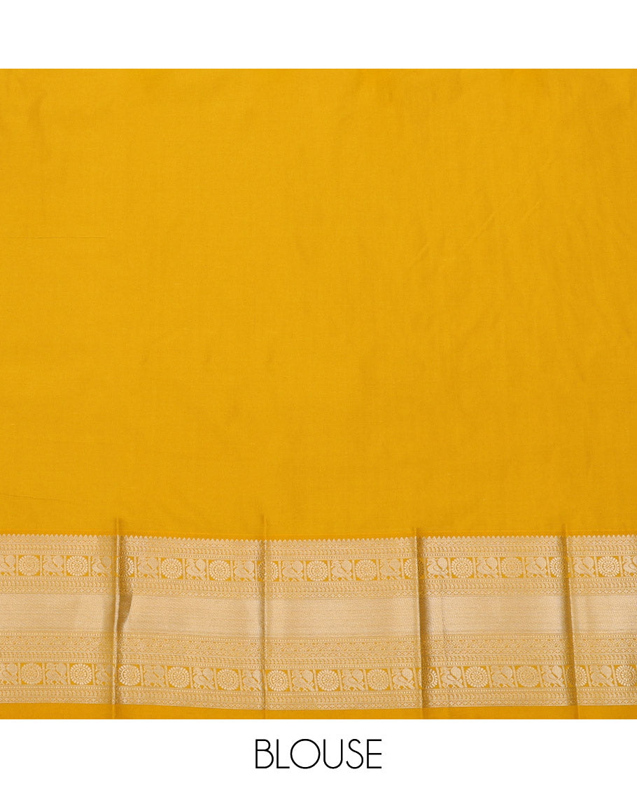 Pink Budget Silk Saree Woven with Zari Stripes and Thilakam Buttas All Over Its Body, Complemented by a Contrast Traditional Zari Design Border, Pallu Opulently Embellished with Jaal Design, and Paired with a Contrast Blouse