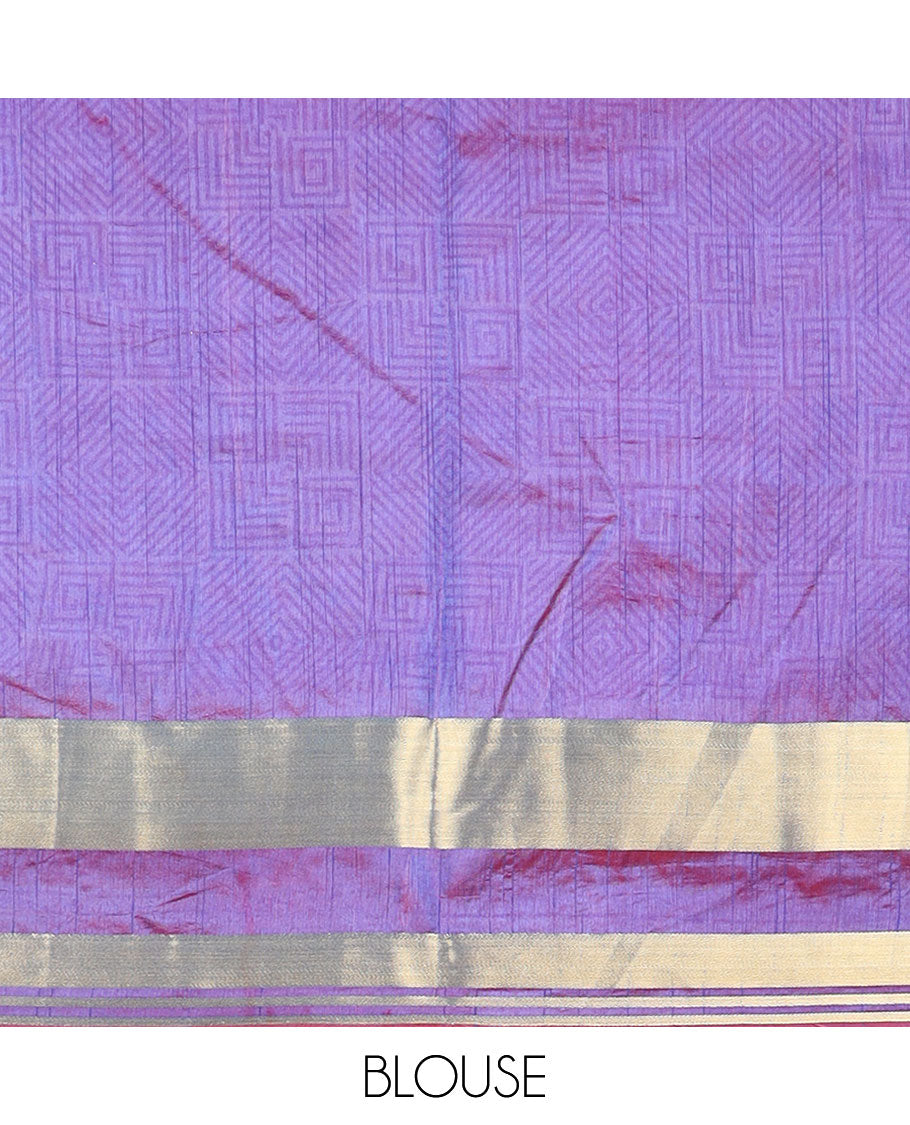 Pink intricately designed patola silk saree, contrast ikkat border, and pallu of stripes