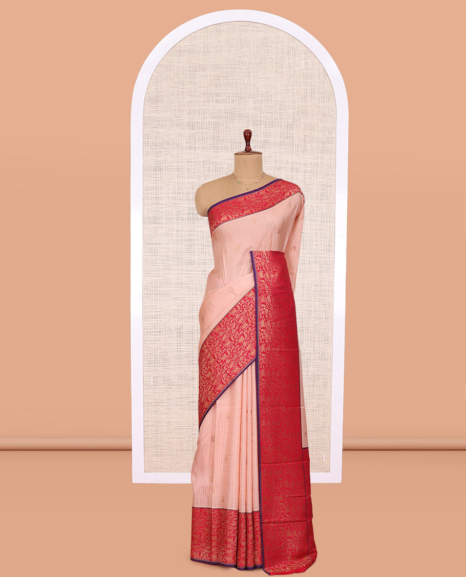 Light Pink Fancy Mysore Silk Saree