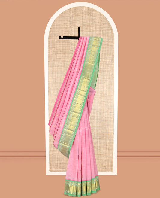 Pink Kanchipuram Silk Saree