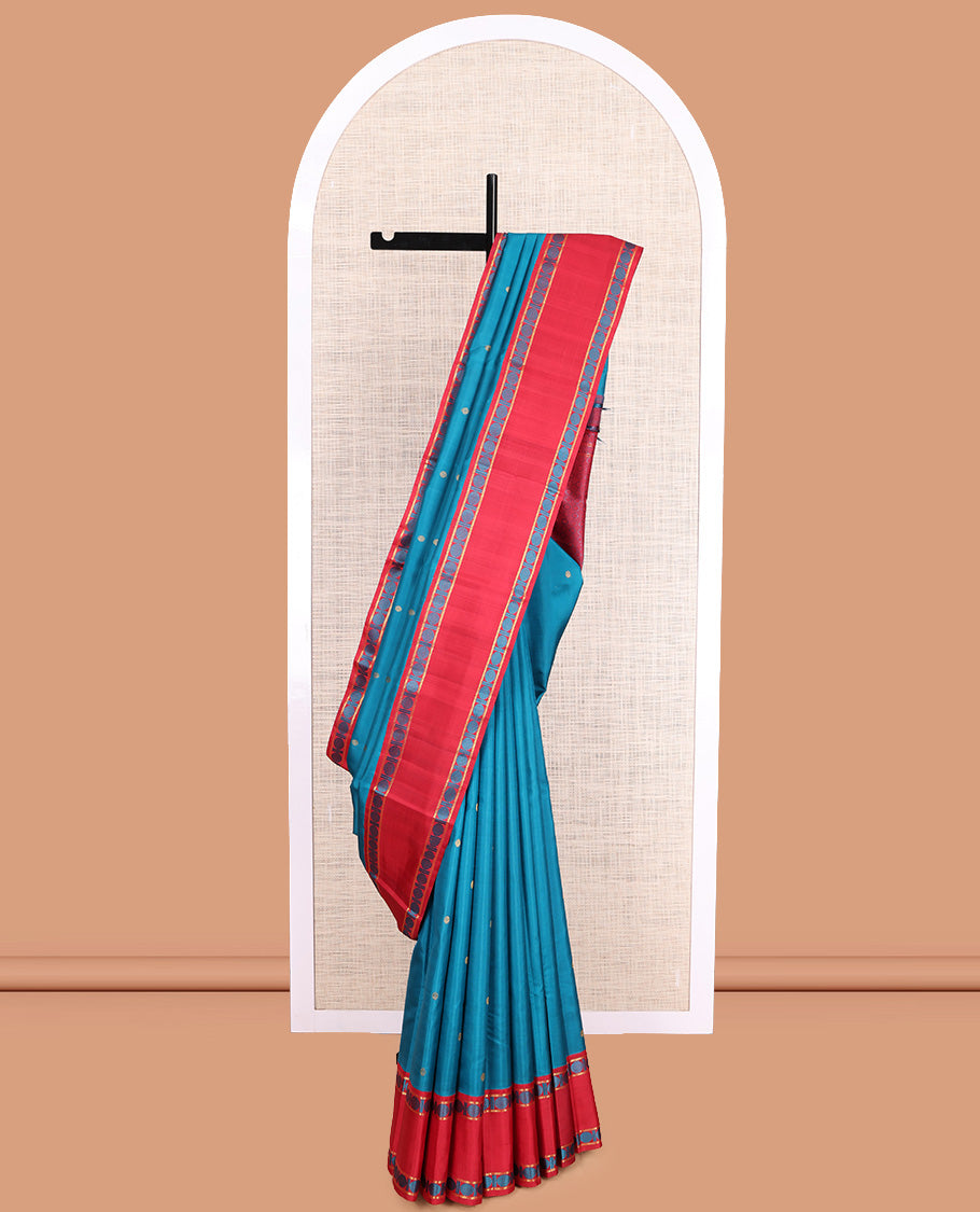 Blue Kanchipuram Silk Saree