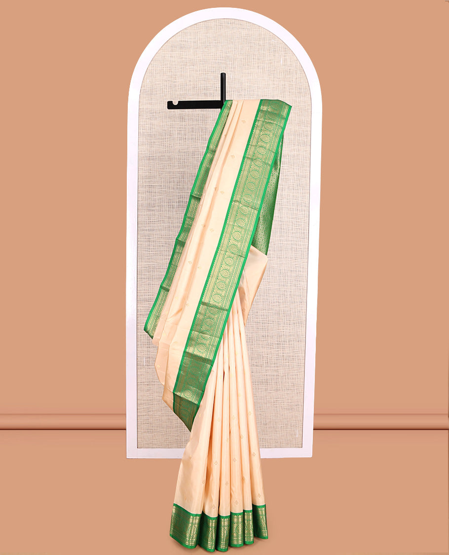 Sandal Kanchipuram Silk Saree