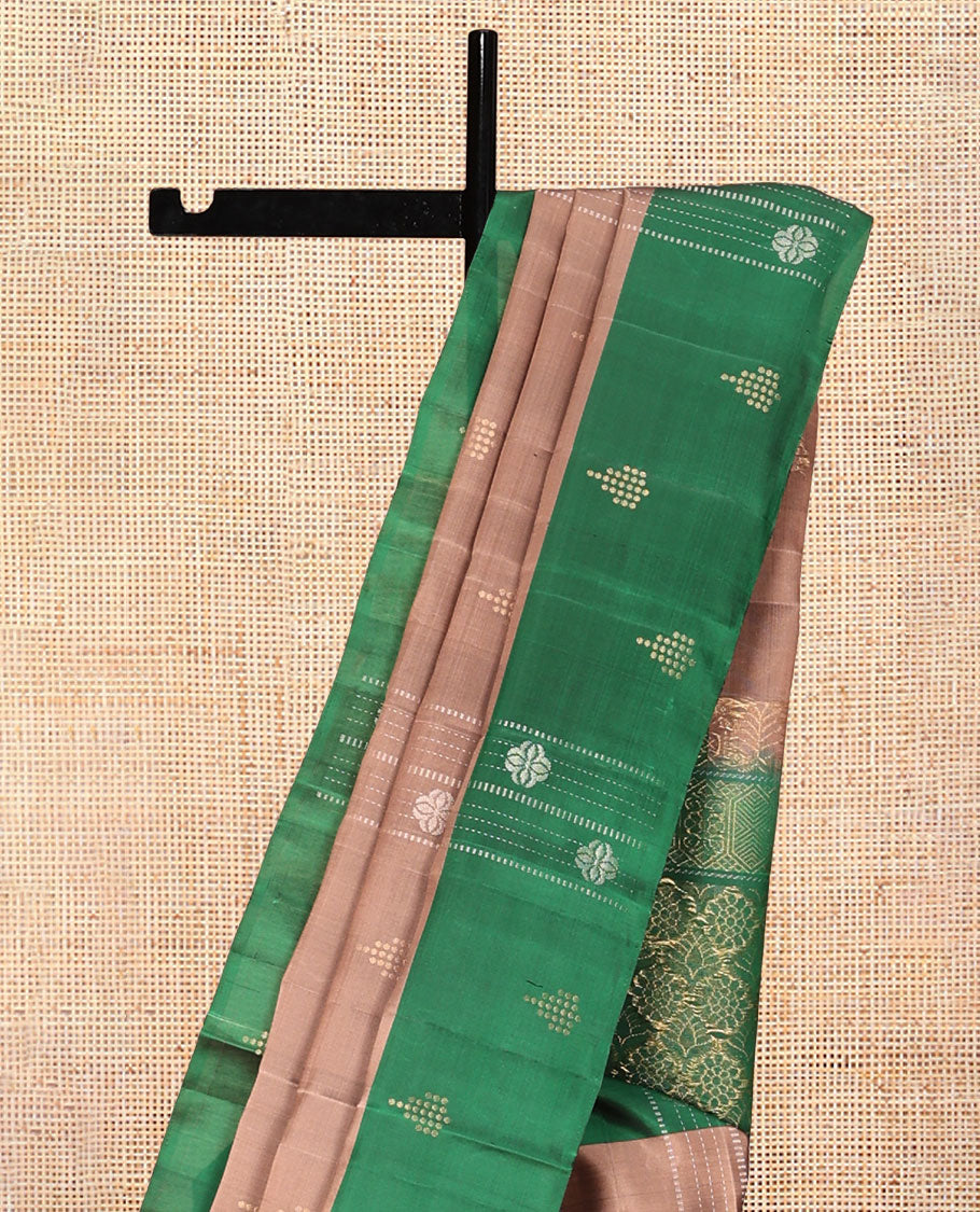 Pale Brown Butta Mayuri Lite Silk Mix Saree