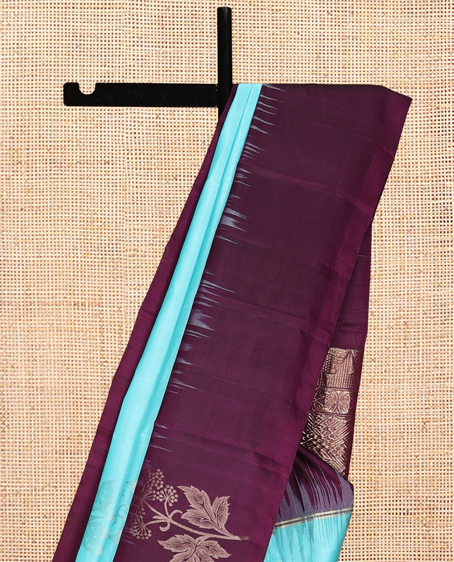 Blue Mayuri Soft Silk Saree