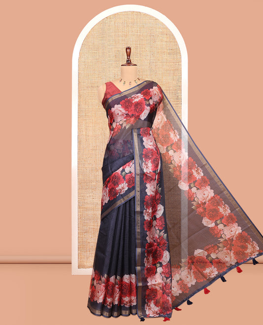 Black Kota Chex Saree