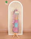 Multi-color digital print withmirror work semi crepe pakstani chududhar material set, santoon material pants & mirror work dupatta