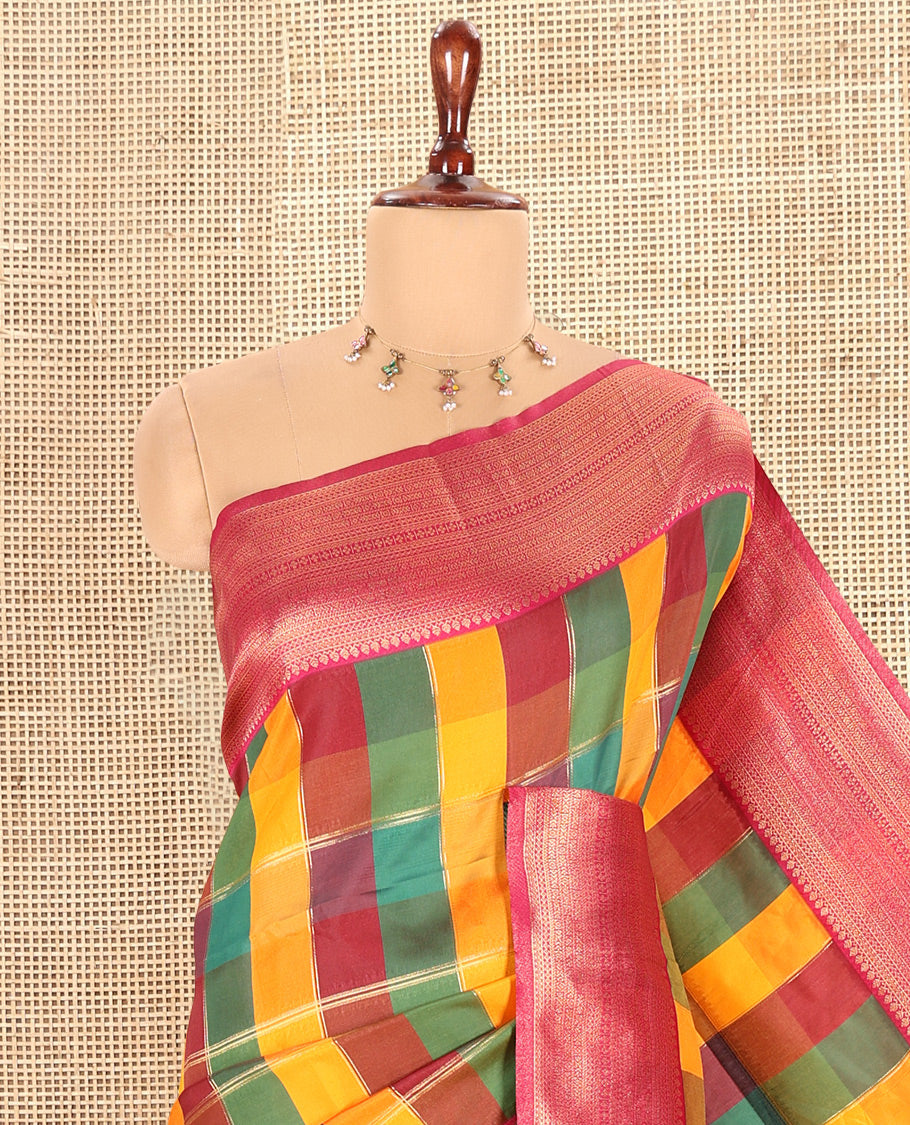 Rani Pink Fancy Softy Silk Saree