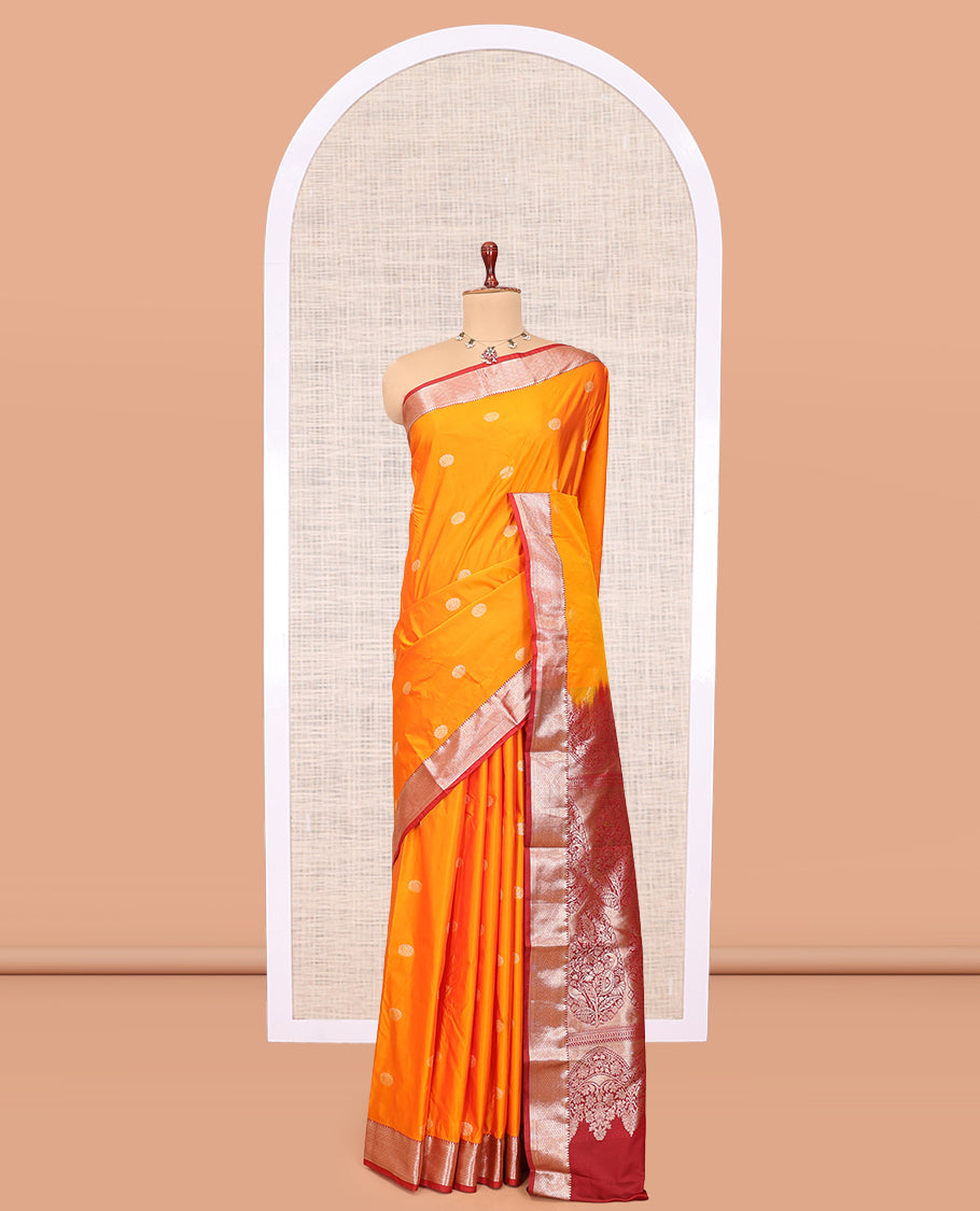 Orange Budget Silk Saree