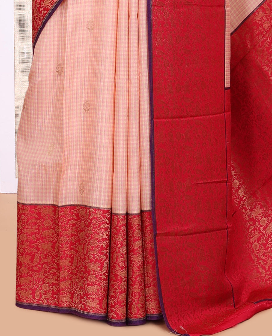 Light Pink Fancy Mysore Silk Saree