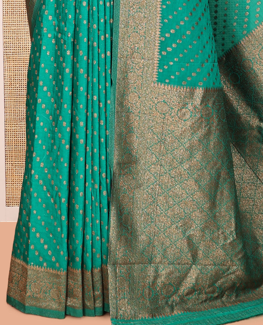 Green Fancy Crepe Saree