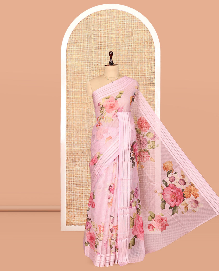 Lavender Kota Saree