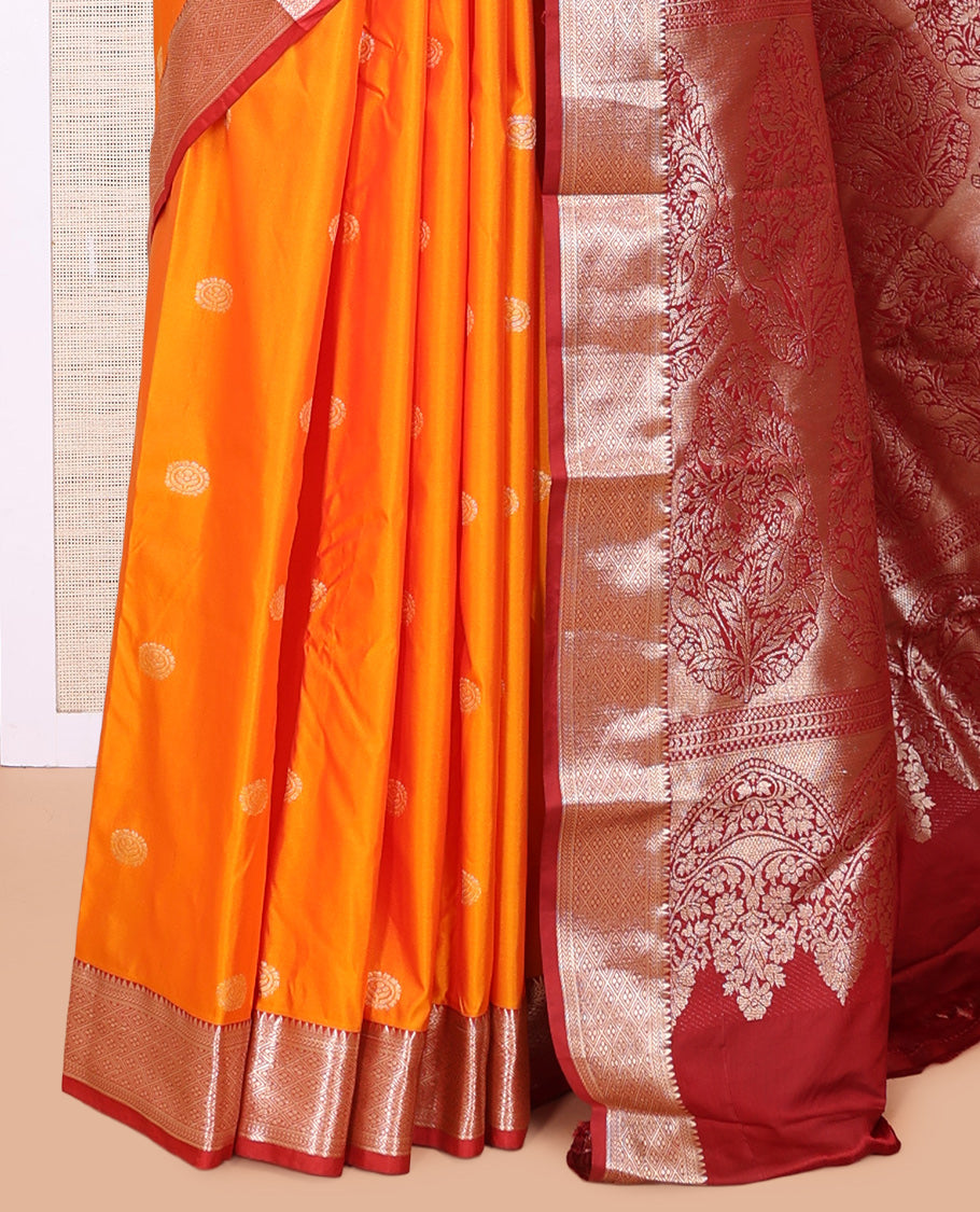 Orange Budget Silk Saree