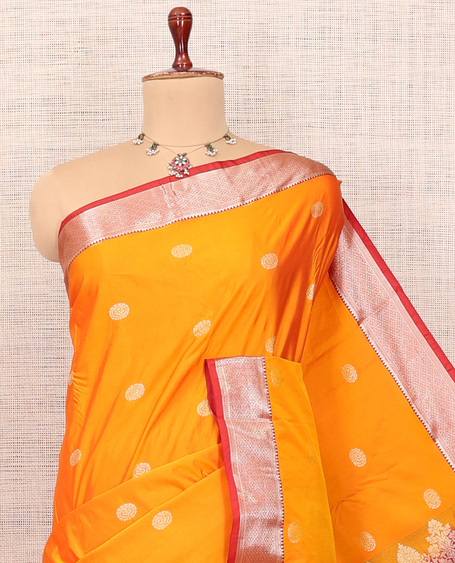 Orange Budget Silk Saree