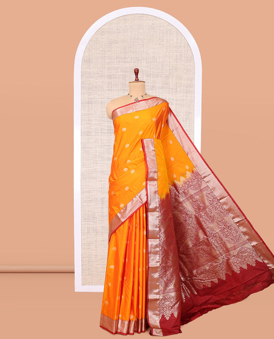 Orange Budget Silk Saree