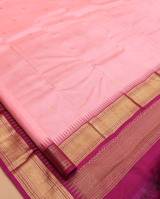 Pink Kanchipuram Silk Saree
