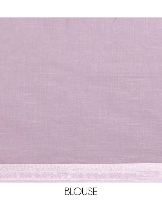 Multi-color floral print chirala cotton saree with contrast border & striped pallu